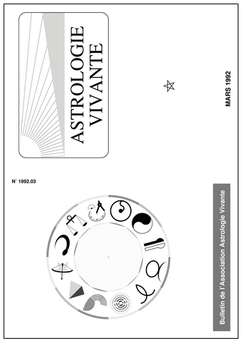 UN SP&Eacute;CIMEN DE BULLETIN D&rsquo;ASTROLOGIE VIVANTE